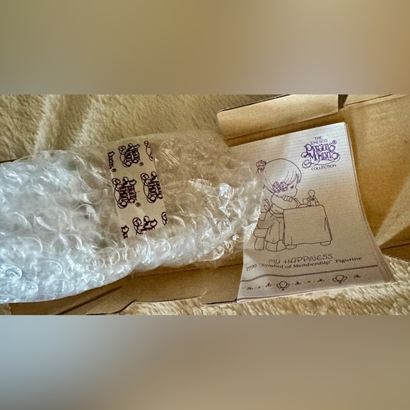 1990 Enesco Precious Moments Wedding Ornament - White and Cream - Picture 8 of 14